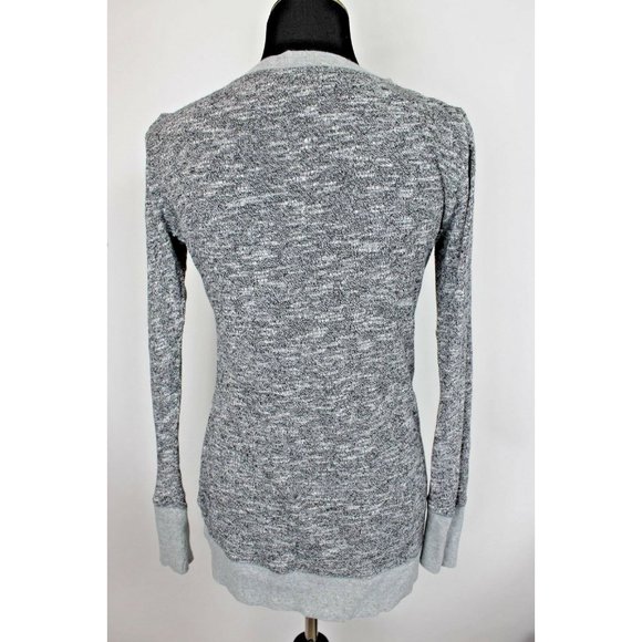 Maurices Tunic Sweater size M New York London Zipper Shoulders Lightweight Gray - Picture 3 of 4